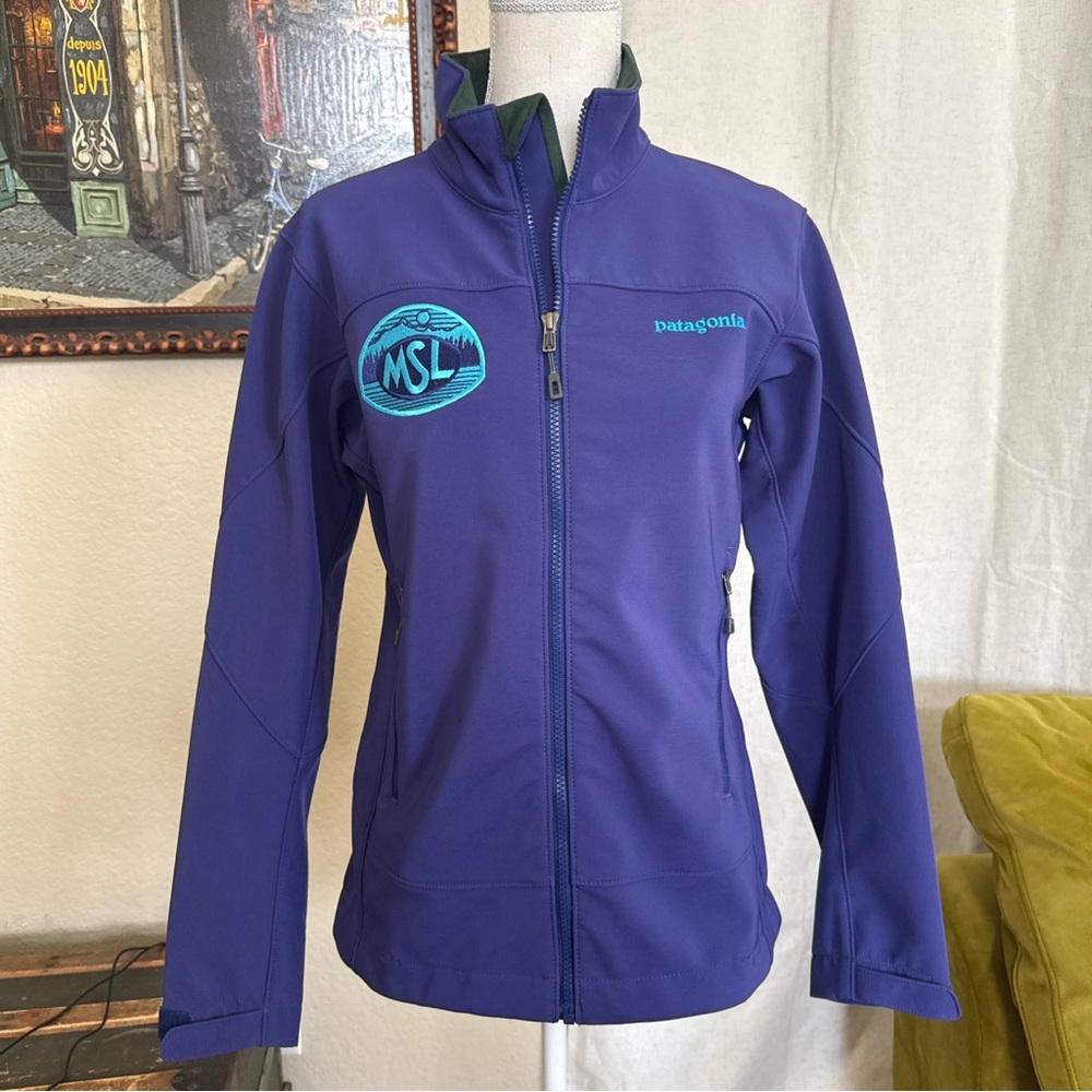 Patagonia Full Zipper Women's Jacket Sz M Deep Purple Fleece Int Mesh Pockets